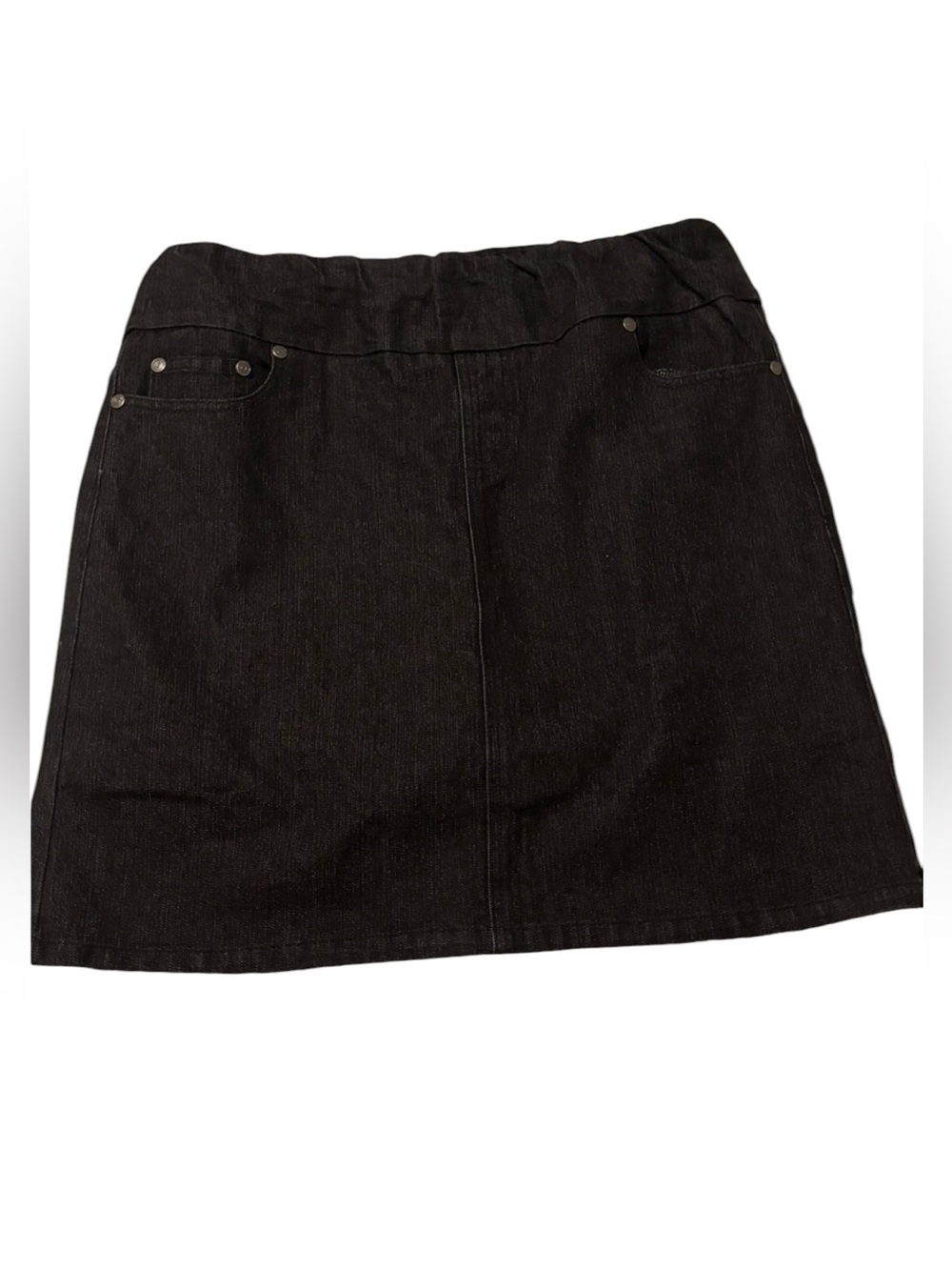 Chadwicks Black Denim Mini Skirt - Size 10